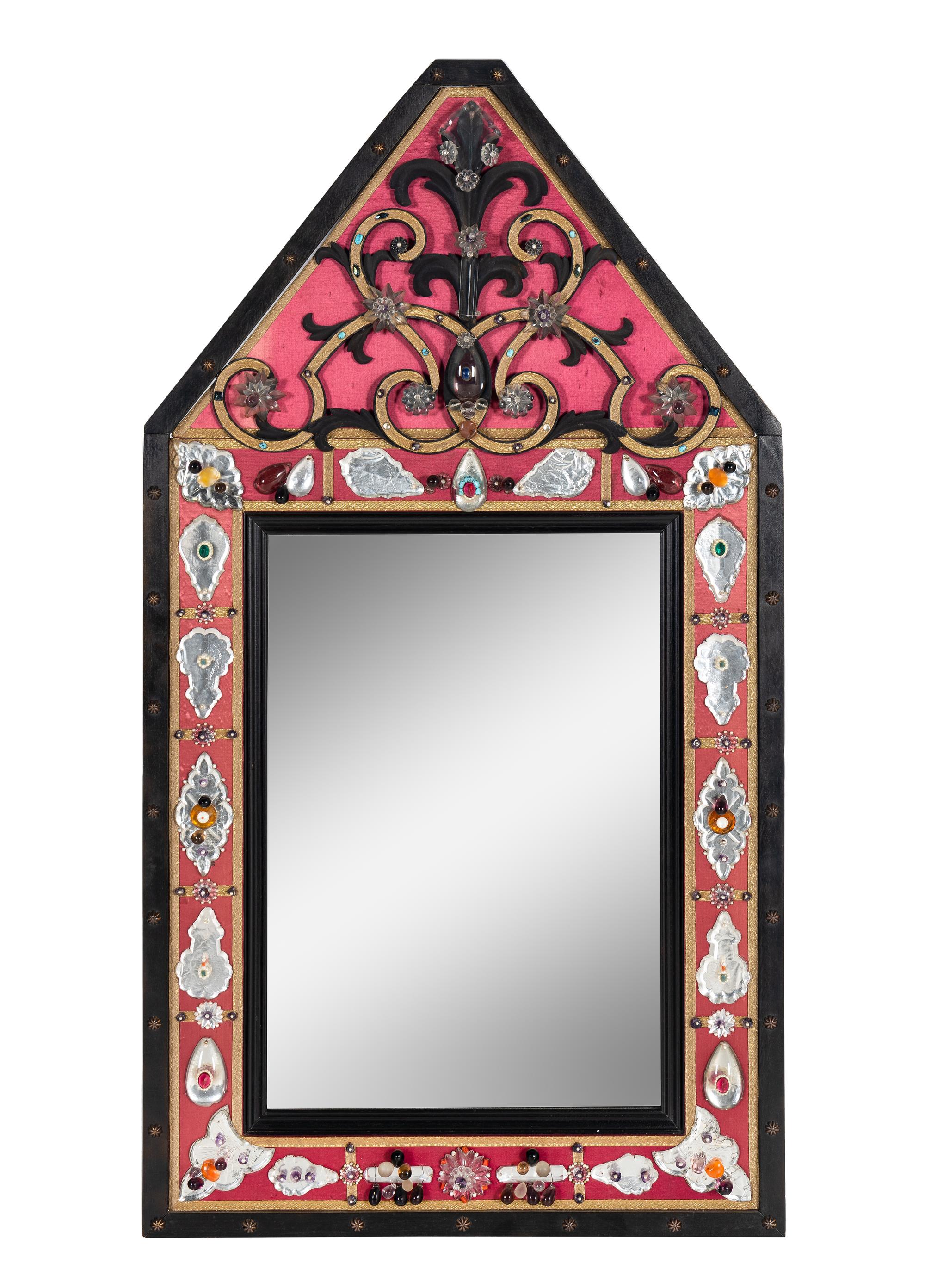 A Contemporary Prism-Applied Ebonized Mirror