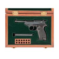 **ac42 Code P38 Pistol in Modern Display Case with Period Holster and Two Magazines