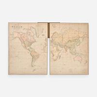 [Maps & Atlases] [Texas] Teesdale, Henry A New Chart of the World on Mercator's Projection with the Tracks of the Most Celebrated & Recent Navigators