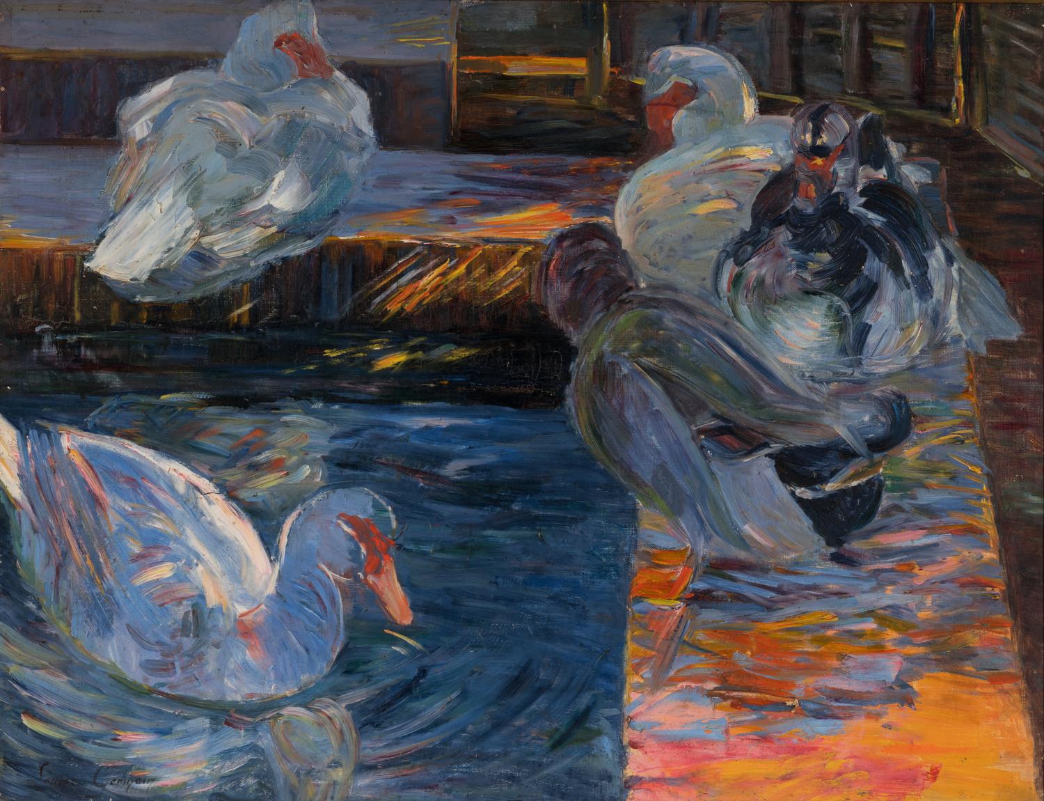 Les Canards à l'Abreuvoir , c. 1910