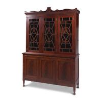 A Federal Inlaid Mahogany Bookcase