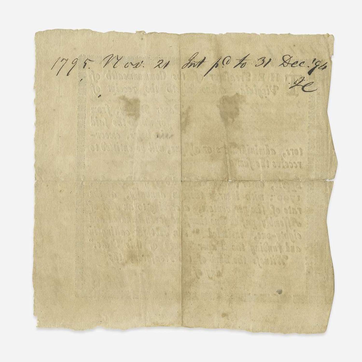 [American Revolution] Commonwealth of Virginia Loan Office Certificate