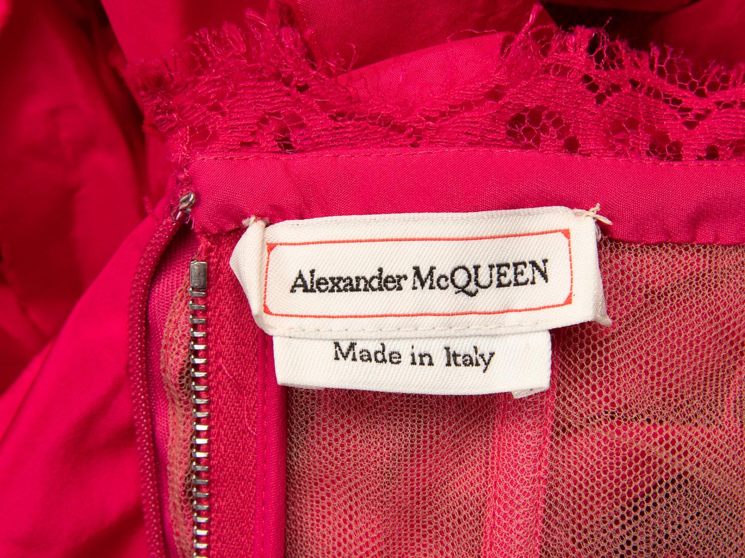 ALEXANDER MCQUEEN, TAFFETA RUFFLE DRESS
