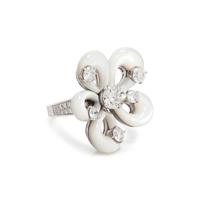 BULGARI, MOTHER-OF-PEARL AND DIAMOND FLOWER RING