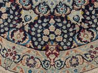 A Persian Nain Wool Circular Rug
