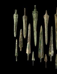 A Group of 25 Luristan Bronze Spearheads and Arrowheads