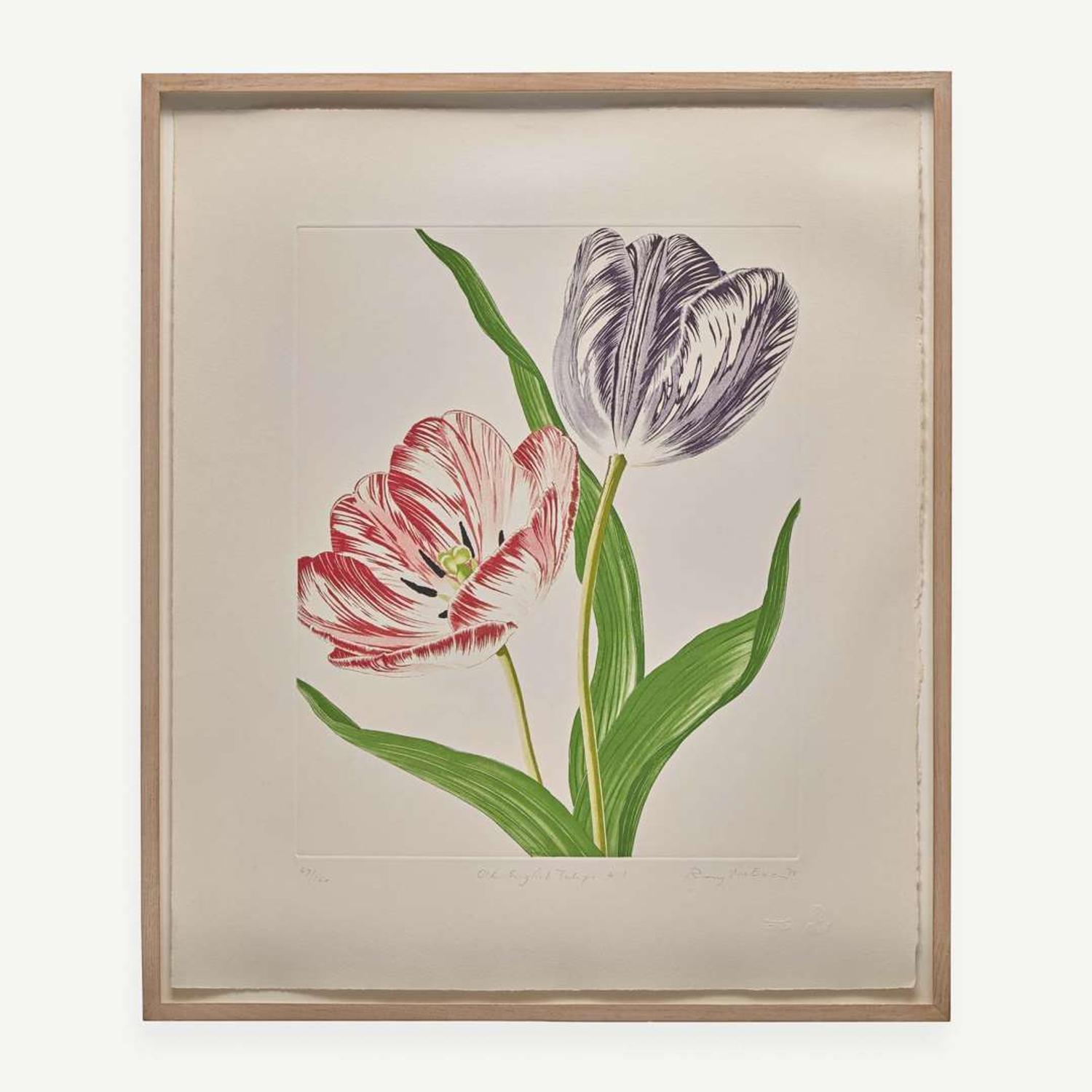 Rory McEwen (British, 1932-1982) Old English Tulips I & II