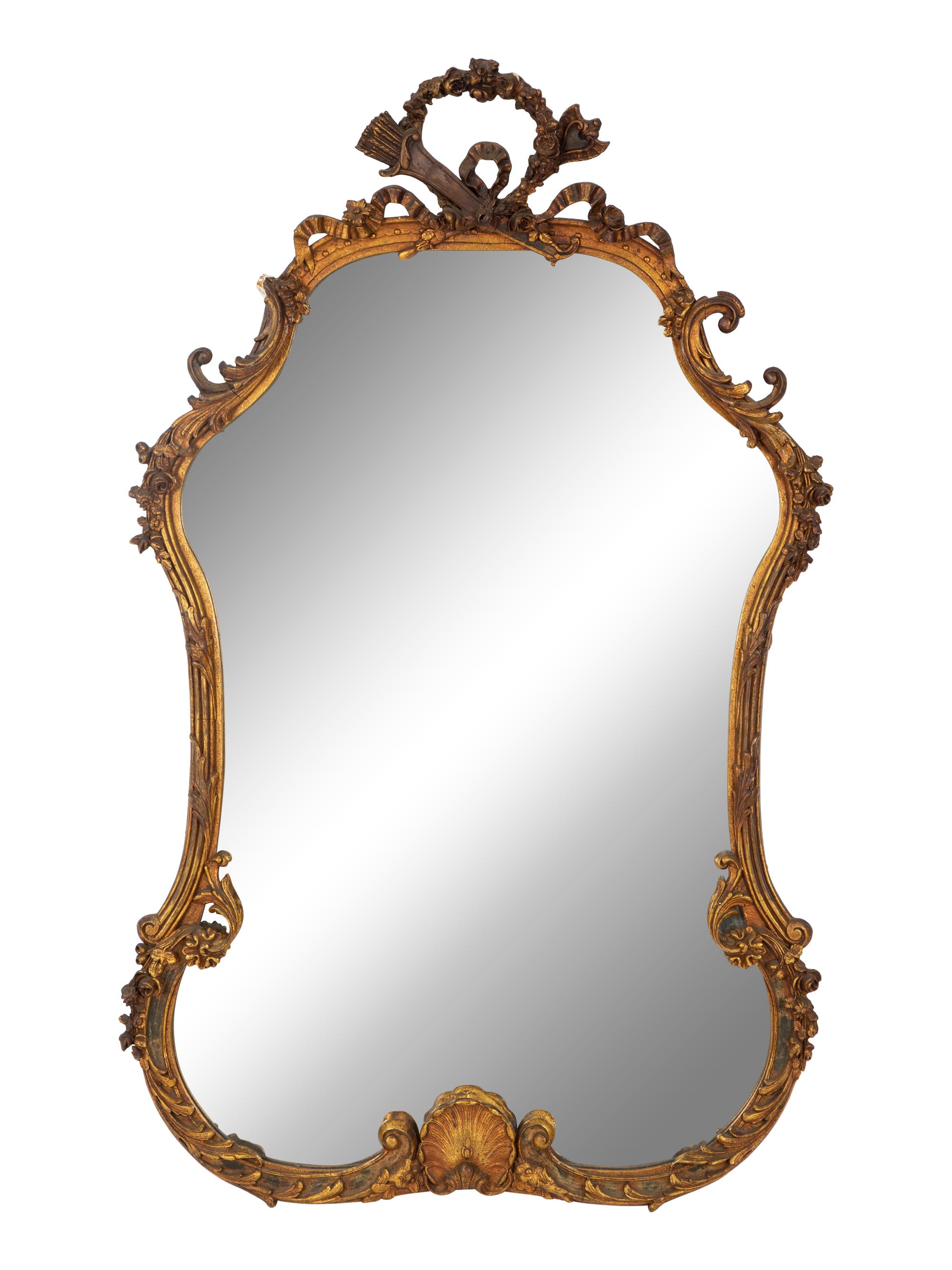 A Louis XV Style Giltwood Mirror