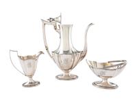 An American Silver Three-Piece Coffee Service