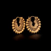 A Pair of Phoenician or Achaemenid Gold Hoop Earrings