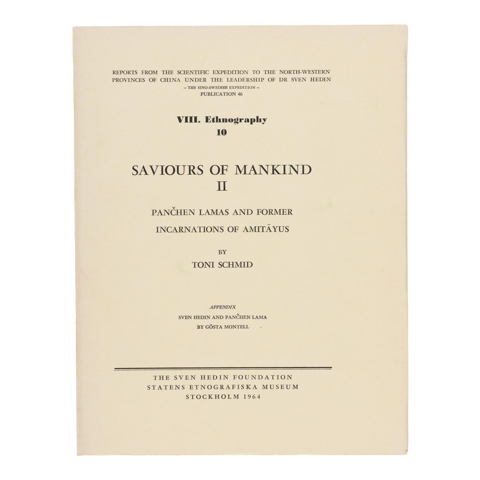 [Travel & Exploration]. (Hedin, Sven). Reports from the Scientific Expedition to the North-Western Provinces of China Under the Leadership of Dr. Sven Hedin