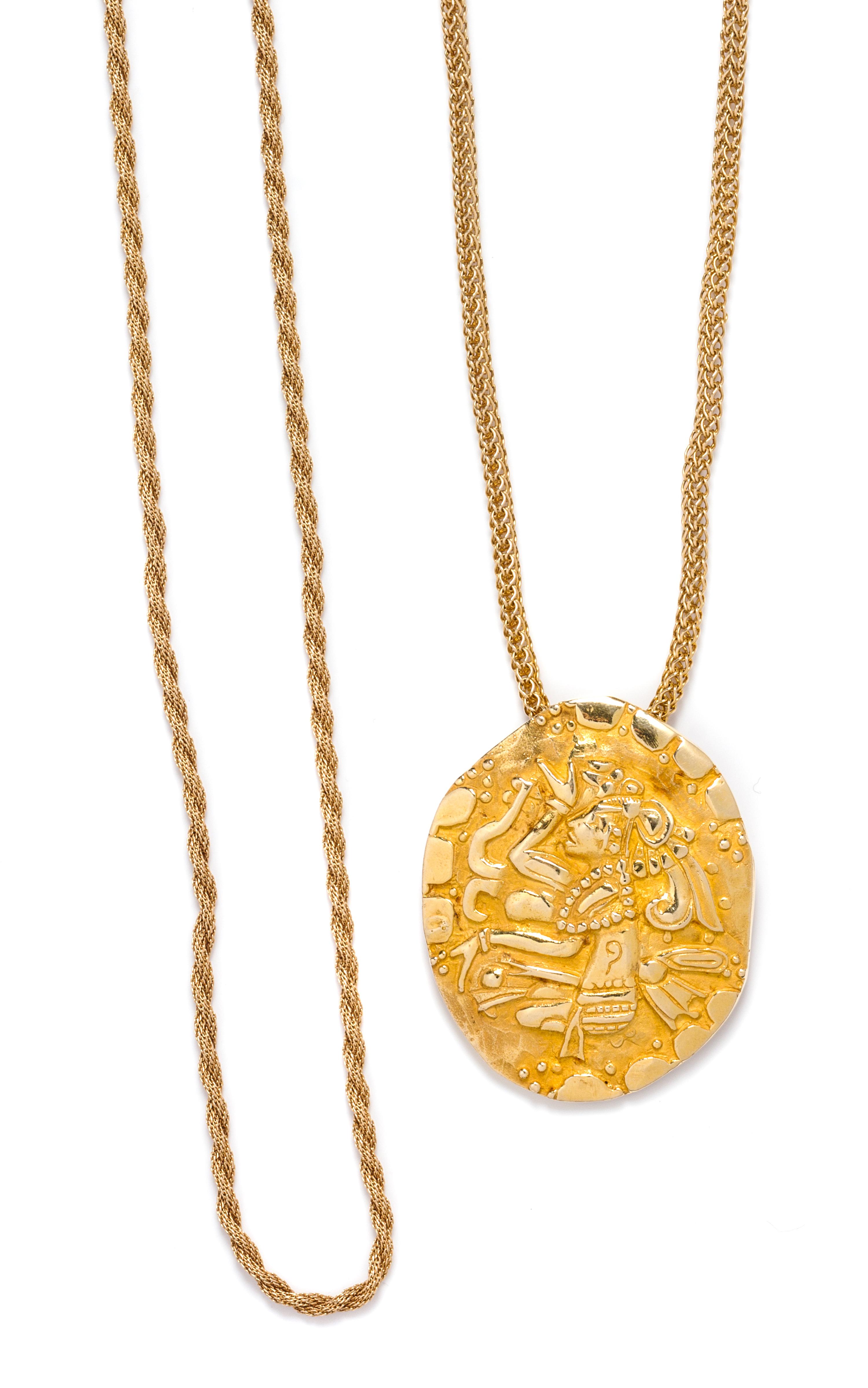 A Collection of 14 Karat Yellow Gold Jewelry, 31.80 dwts.