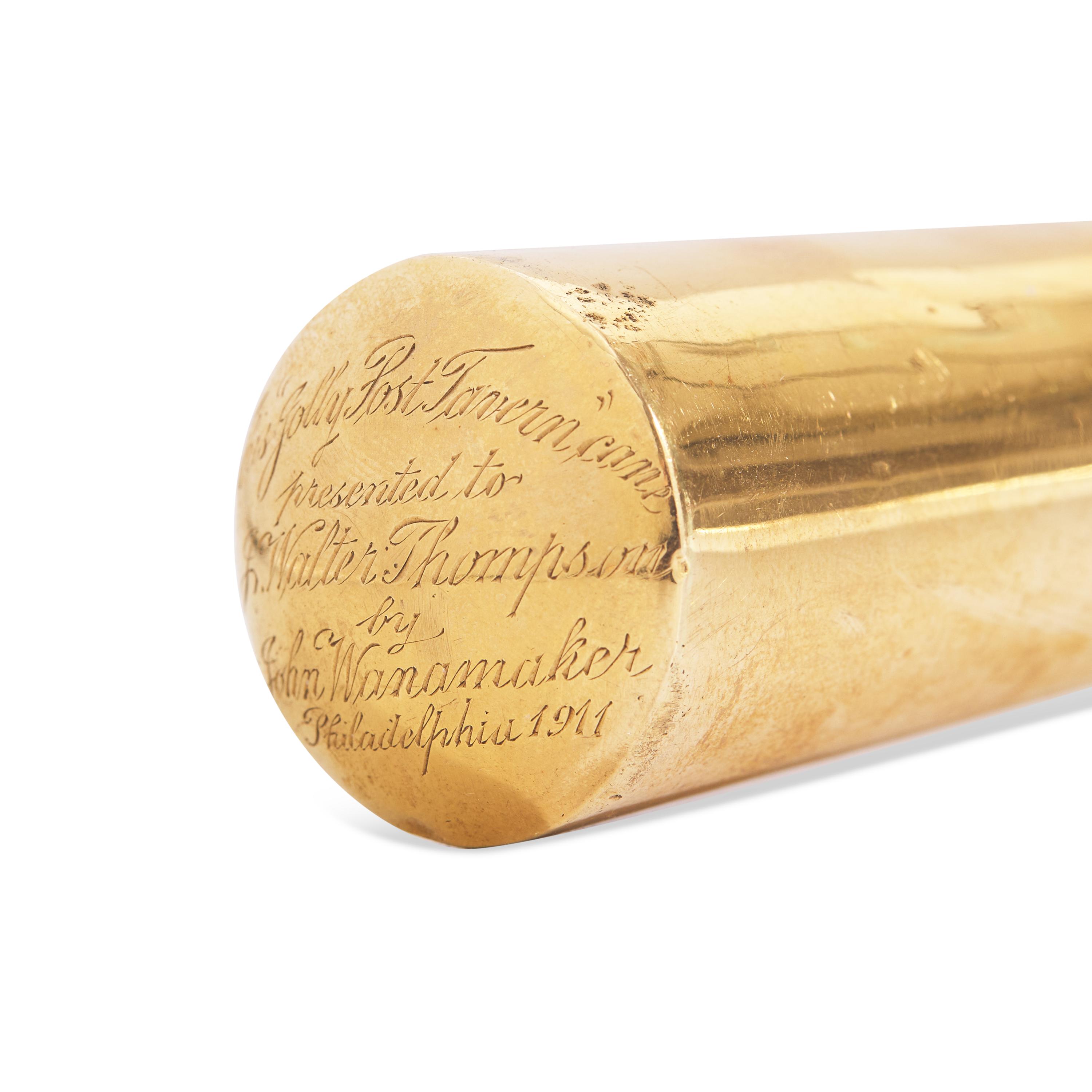 Two Gold or Silver-Mounted Walking Sticks Presented to James Walter Thompson (1847-1928)