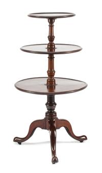 A George III Mahogany Dumbwaiter Height 45 inches. — LATE 18TH CENTURY