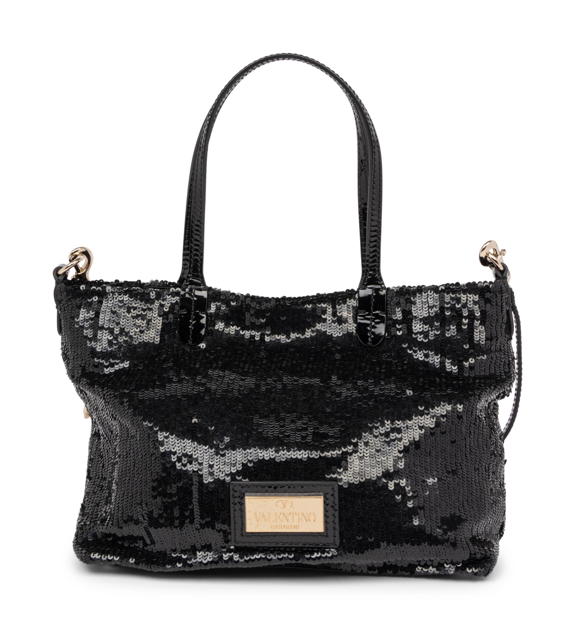 Valentino Sequin and Floral Embroidered Bag