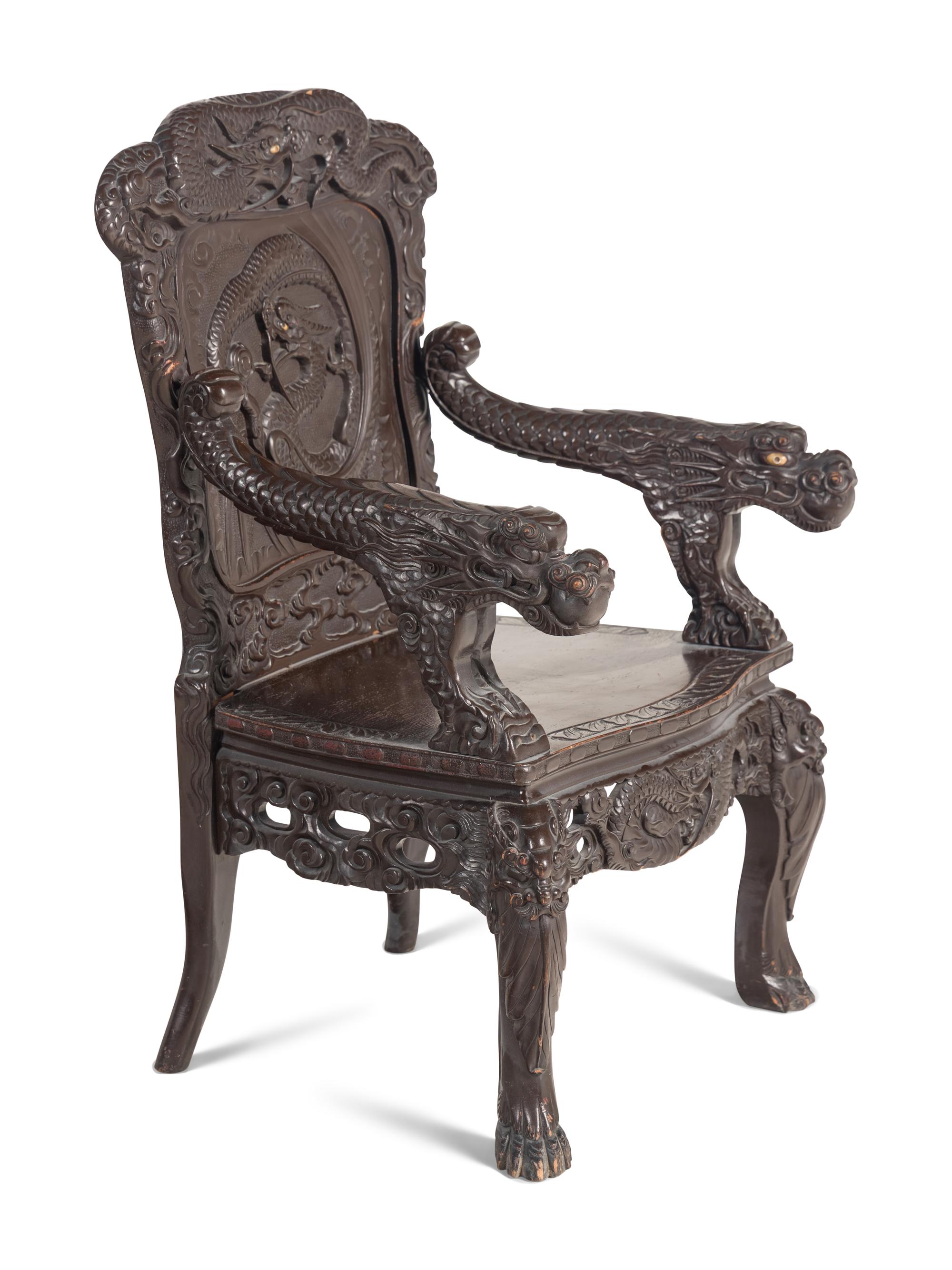 A Group of Chinese Export Rosewood Furniture