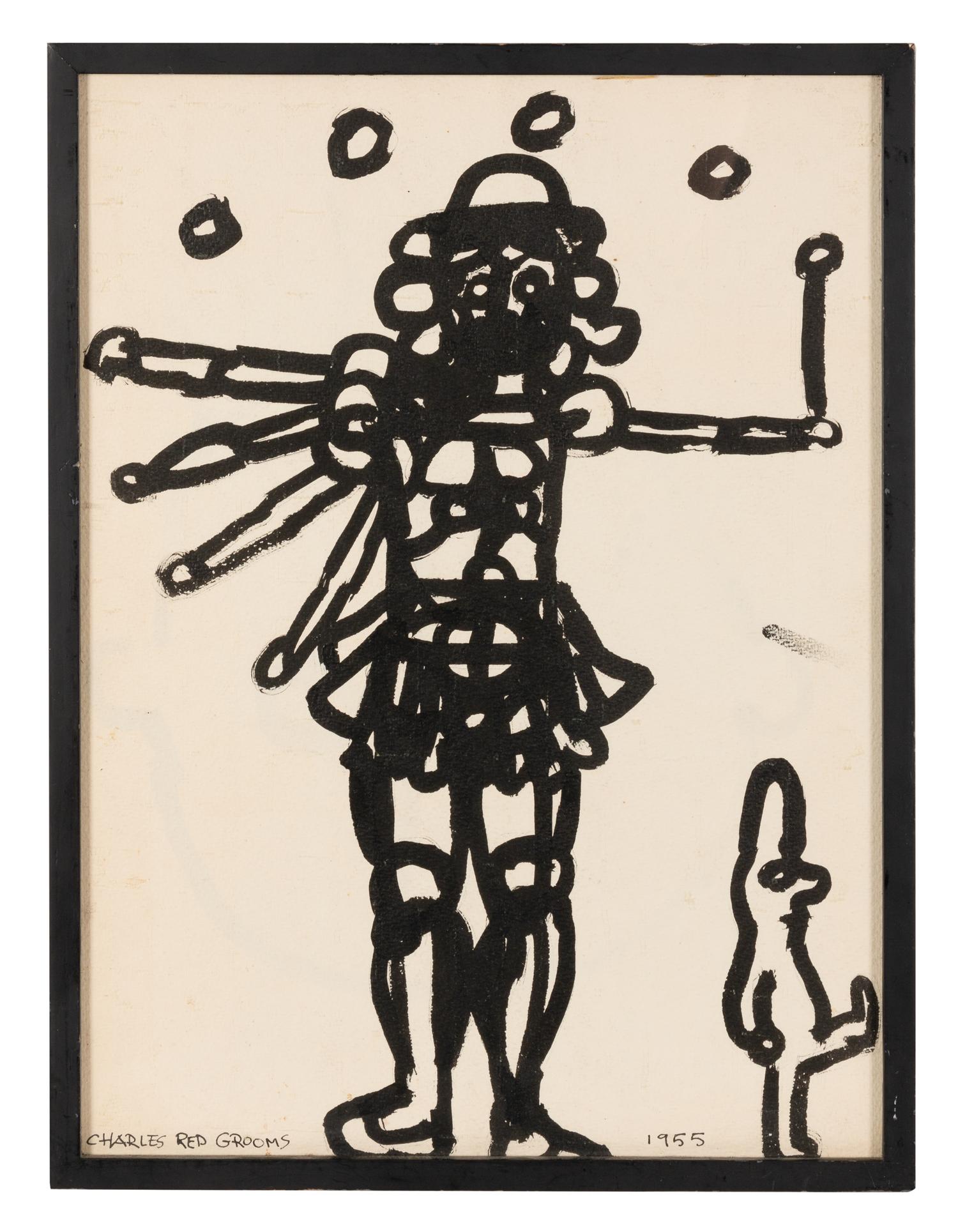 Untitled (Clown Juggler) backed with Untitled (Head)