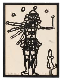 Untitled (Clown Juggler) backed with Untitled (Head)