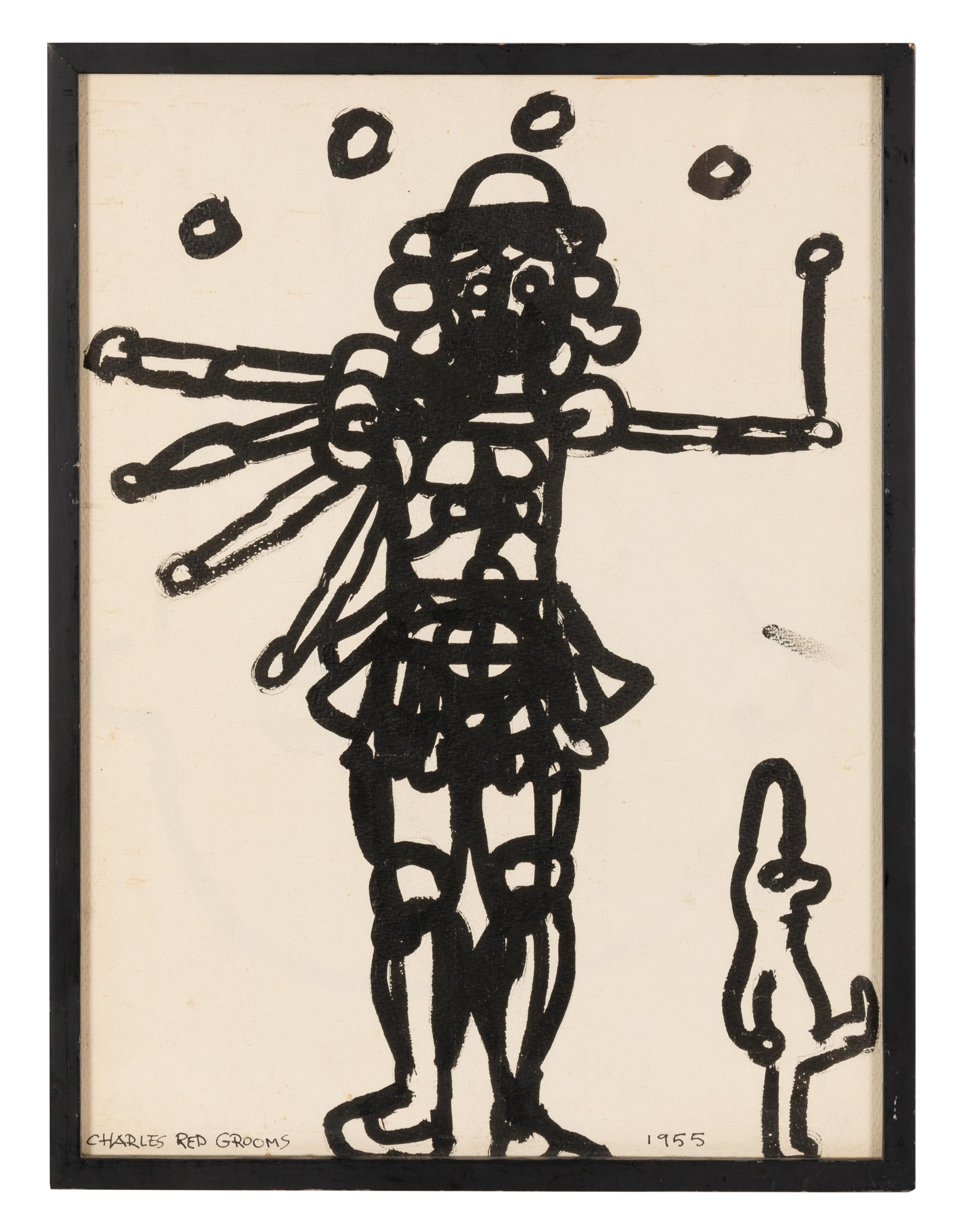 Untitled (Clown Juggler) backed with Untitled (Head)