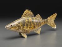 A Carved and Painted Wood Walleye Decoy