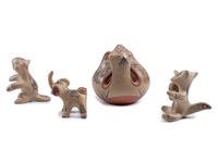 Polychrome Pottery Animals
