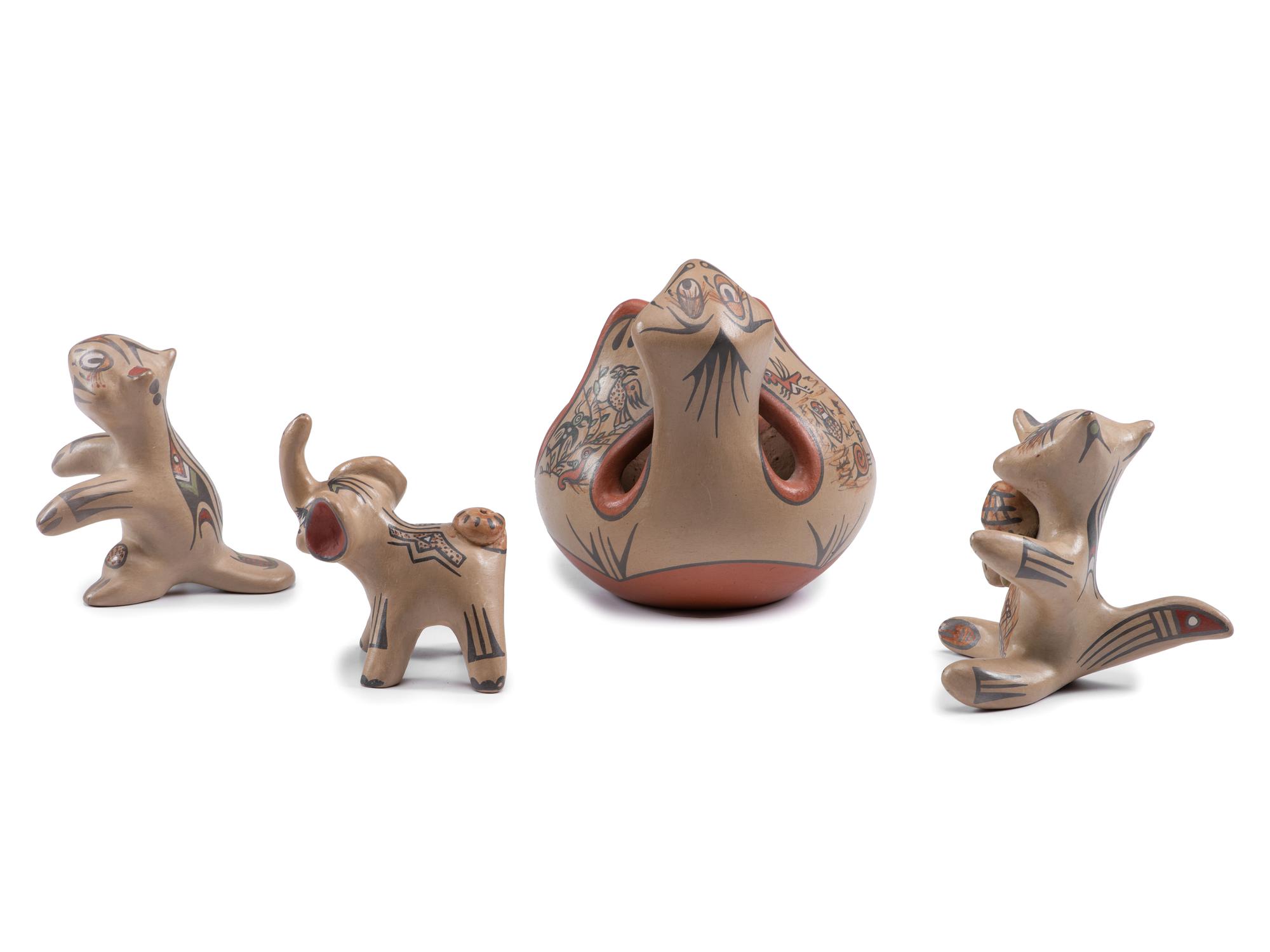 Polychrome Pottery Animals