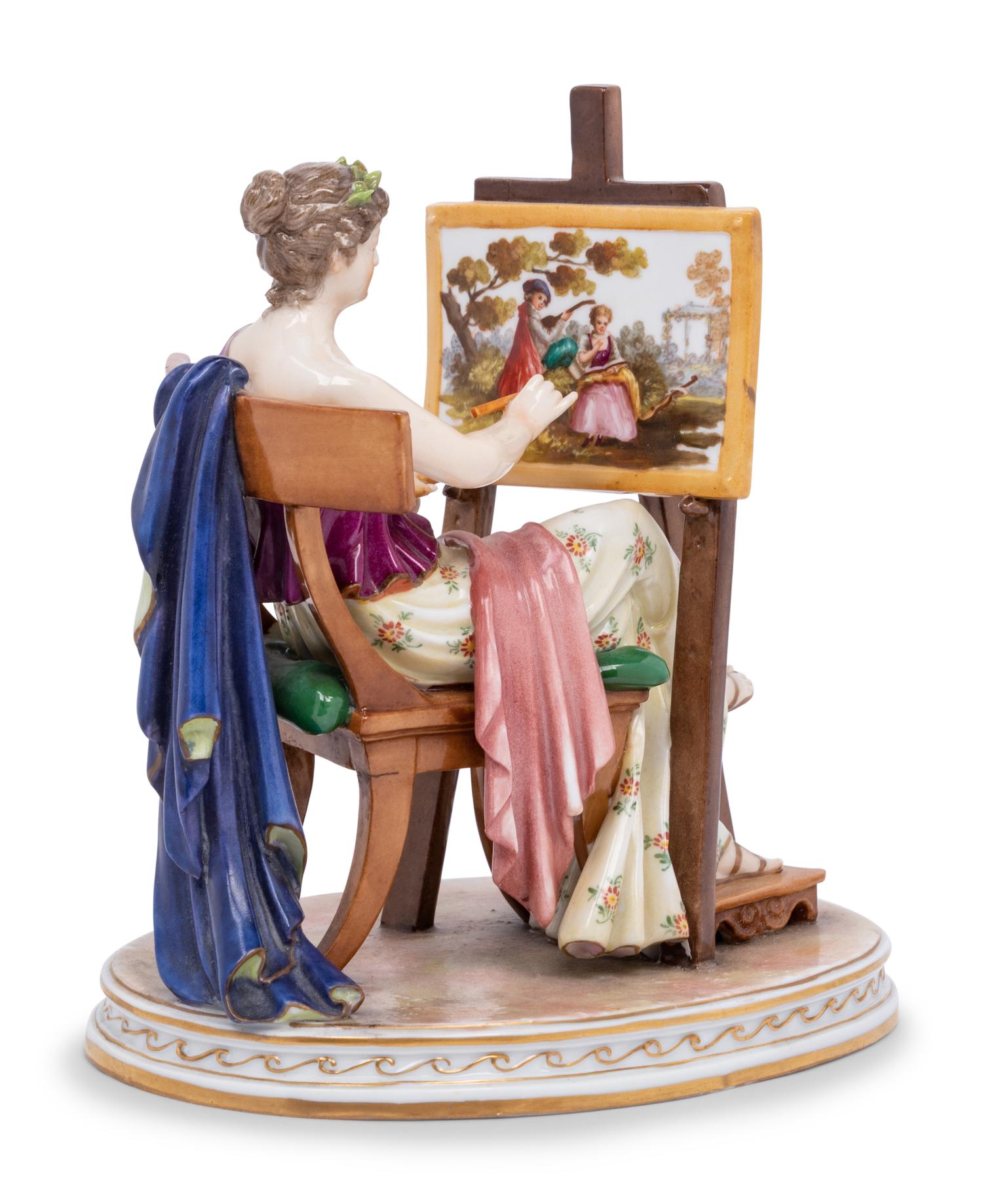 A Continental Porcelain Allegorical Figure
