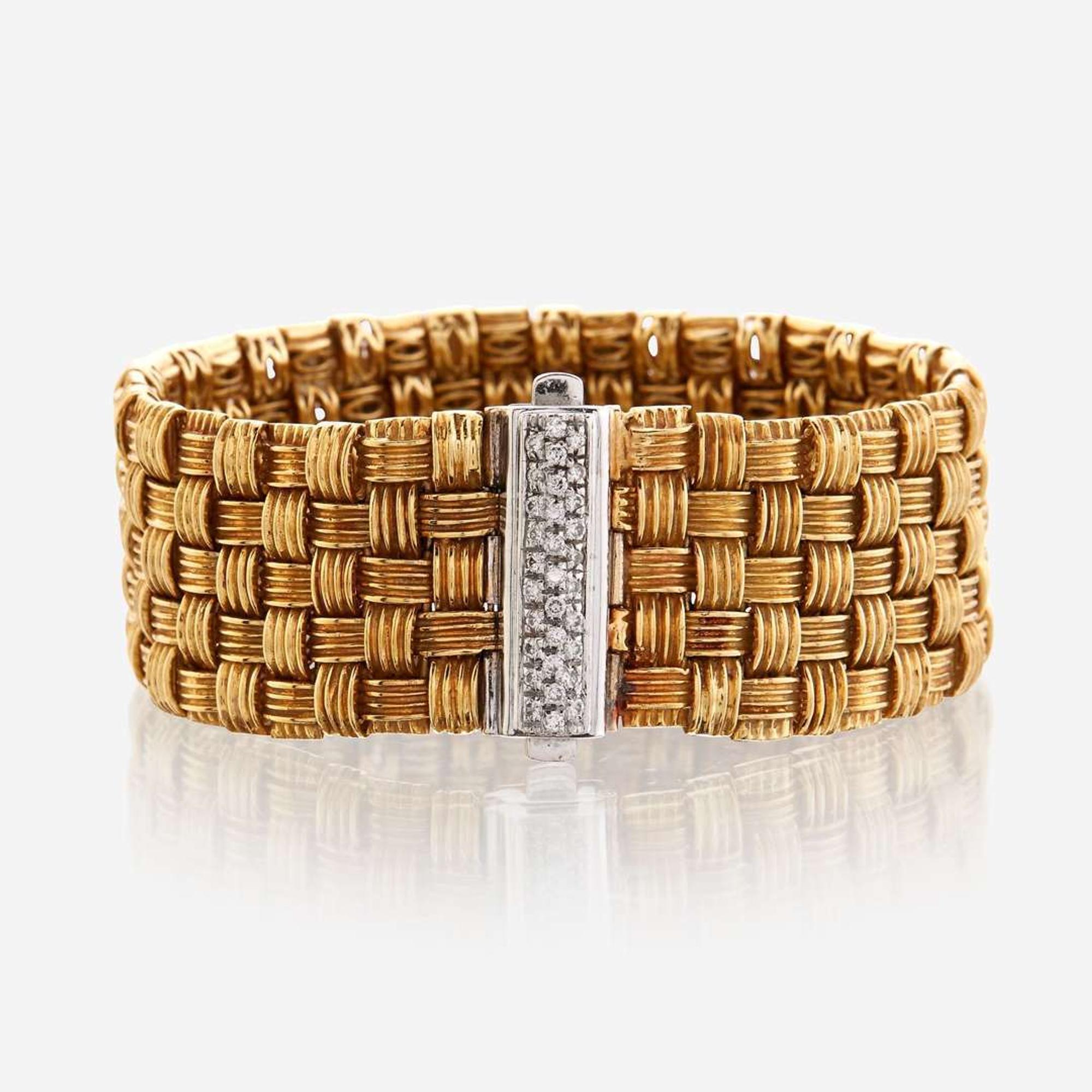 An eighteen karat gold and diamond bracelet, Roberto Coin, Italy