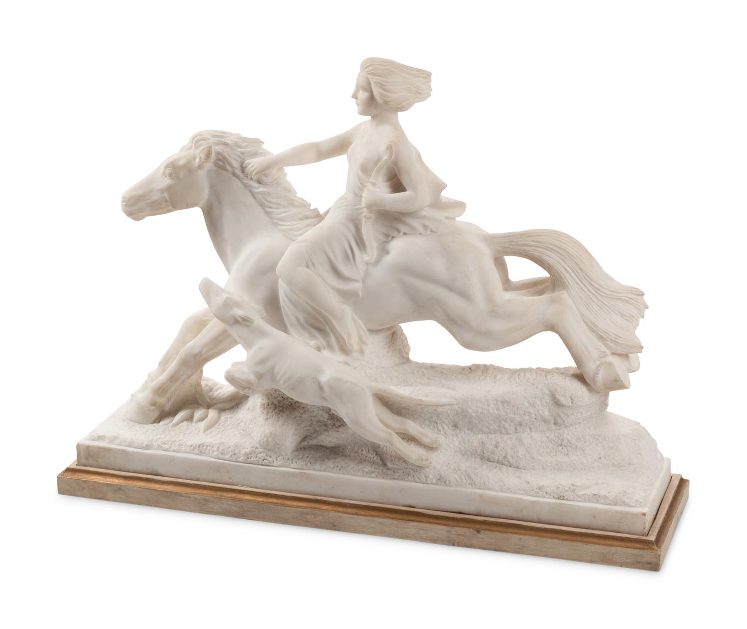 A Continental Marble Figural Group