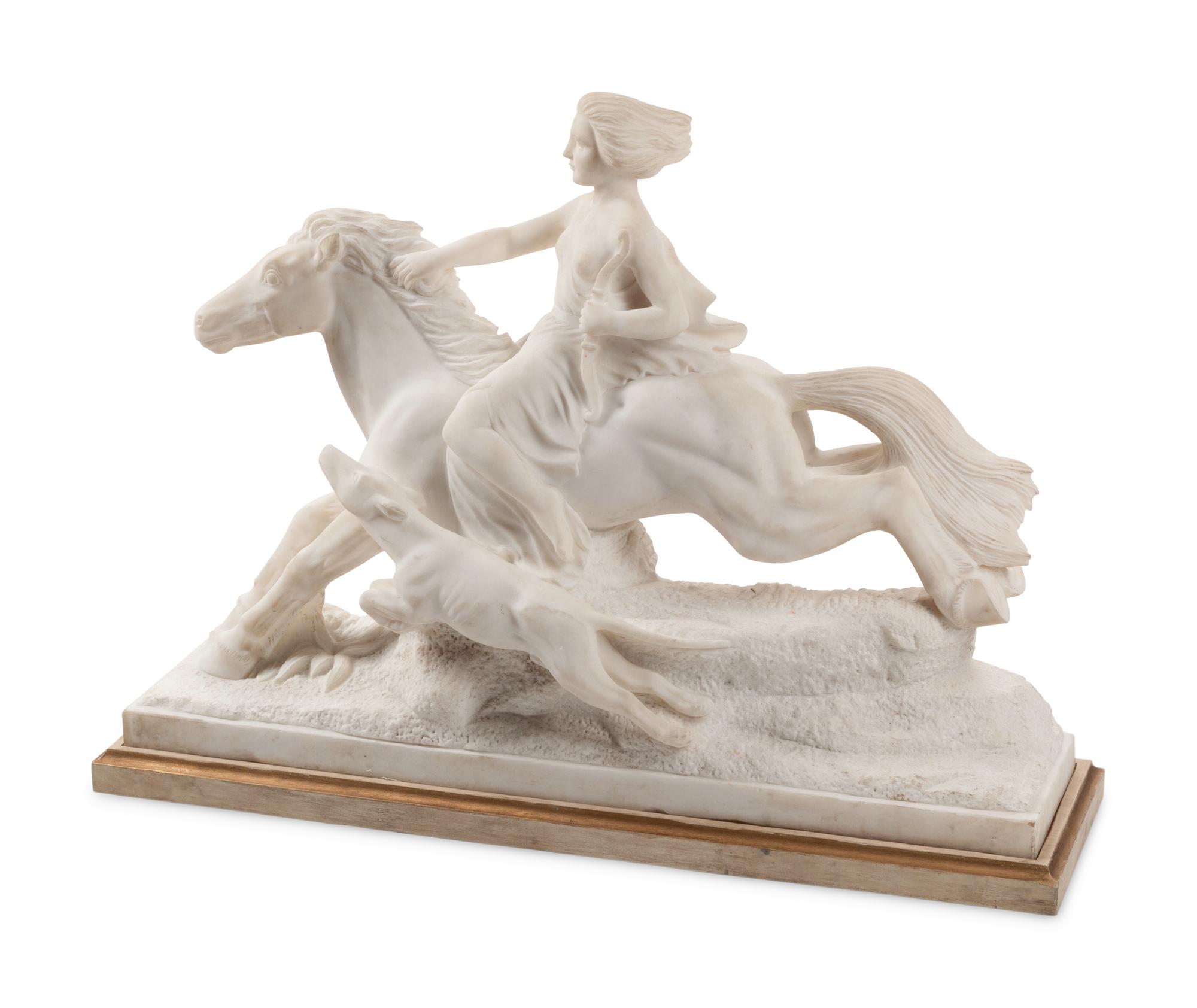 A Continental Marble Figural Group