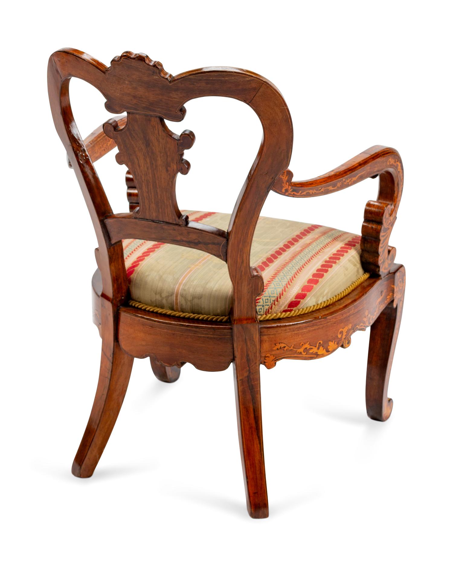 An Italian Inlaid Armchair — FIRST QUARTER 19TH CENTURY