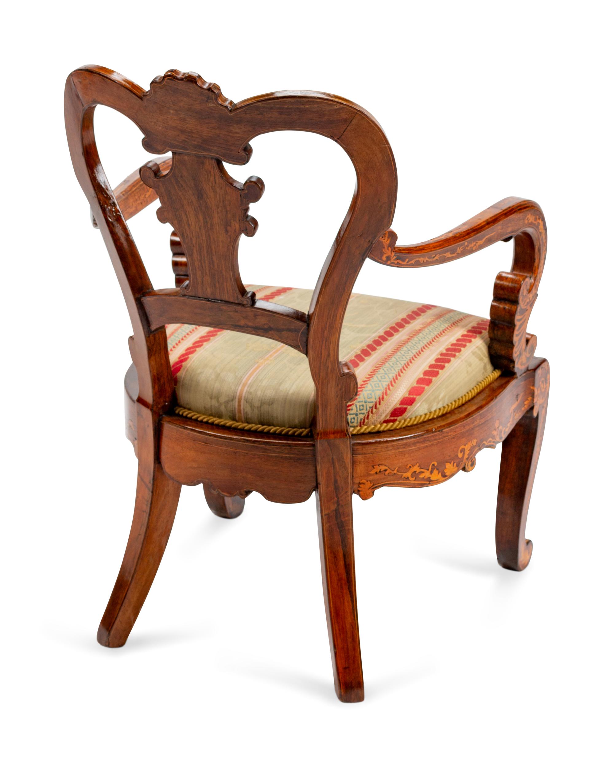 An Italian Inlaid Armchair — FIRST QUARTER 19TH CENTURY