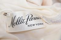A Mollie Parnis Cream Silk Embroidered Dress,