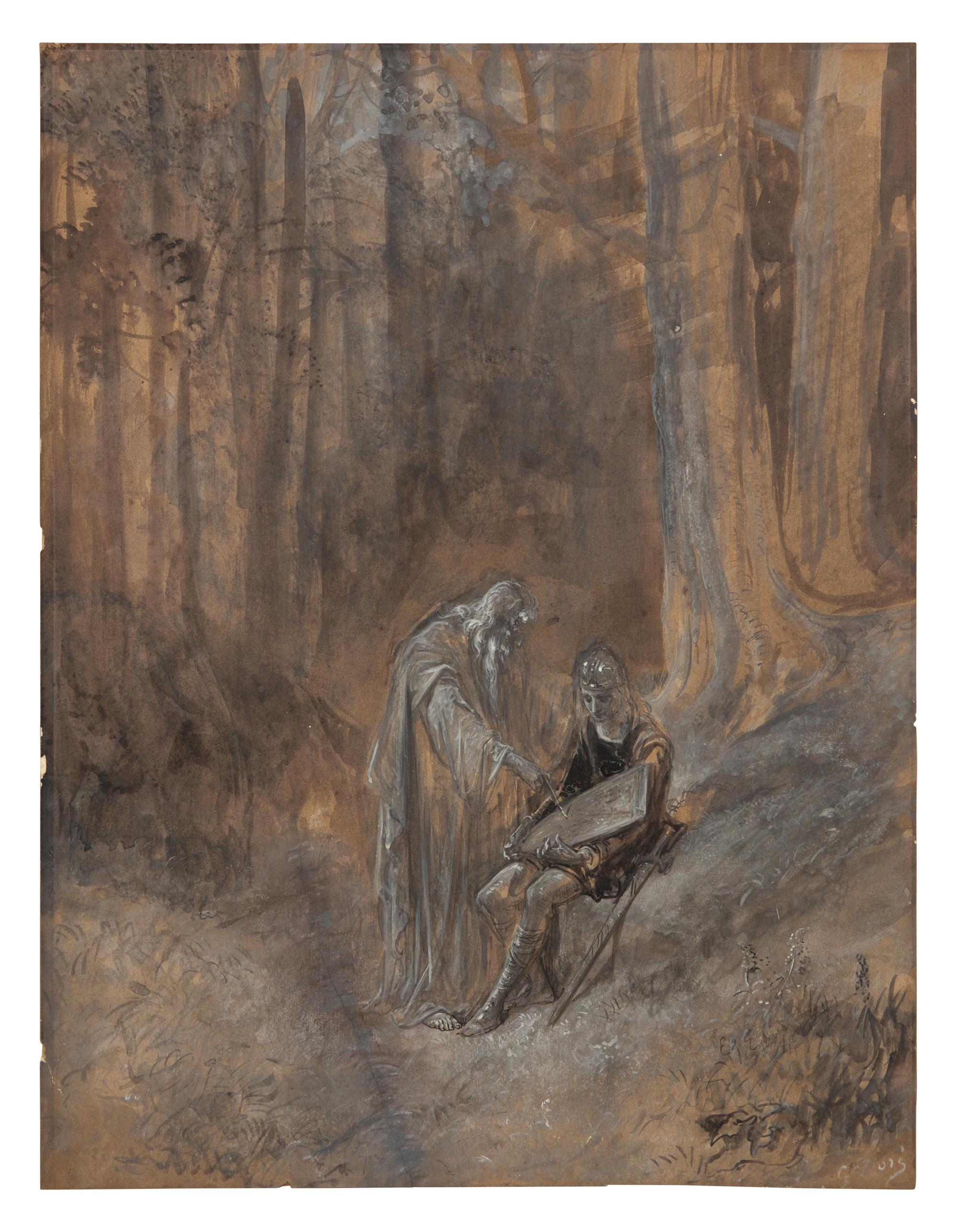 Sans Lui Parler Je Me Penchai vers lui, Je Pris Le Pinçeau et J’Effaçai l’Oiseau (from Arioste's Roland Furieux )