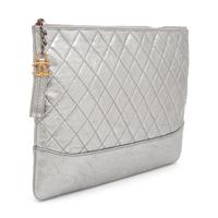 Chanel, Silver Gabrielle Flat Clutch