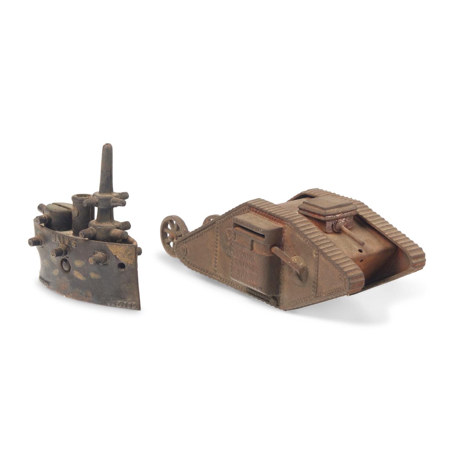 Two Cast Iron Banks
