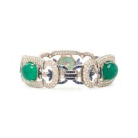 Emerald, Diamond, and Sapphire Bracelet
