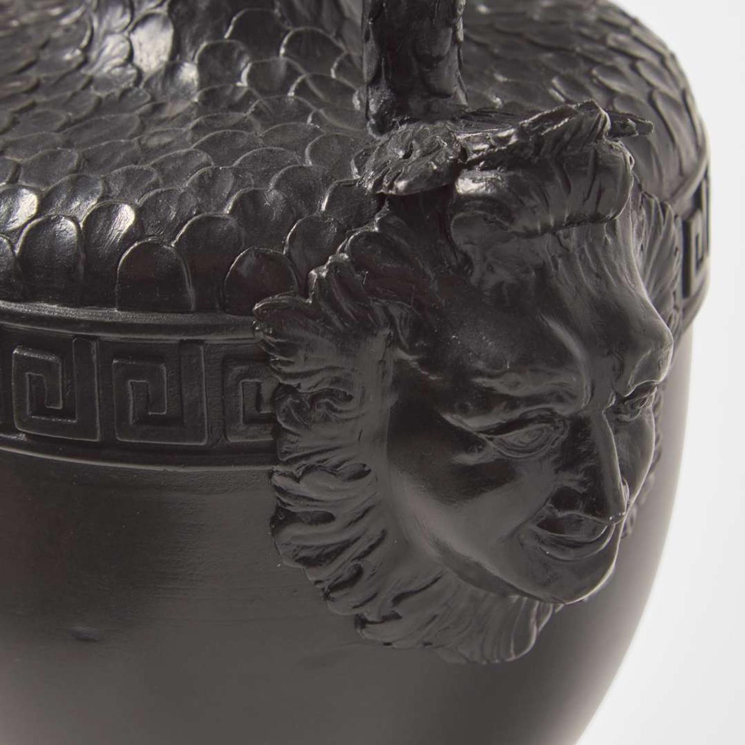 A Black Basalt Stella Ewer UK, 1770s & possibly 20th century