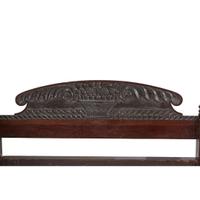 Classical carved mahogany bedstead Caribbean, circa 1840