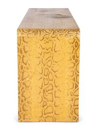 A Karl Springer Python-Veneered Console Table