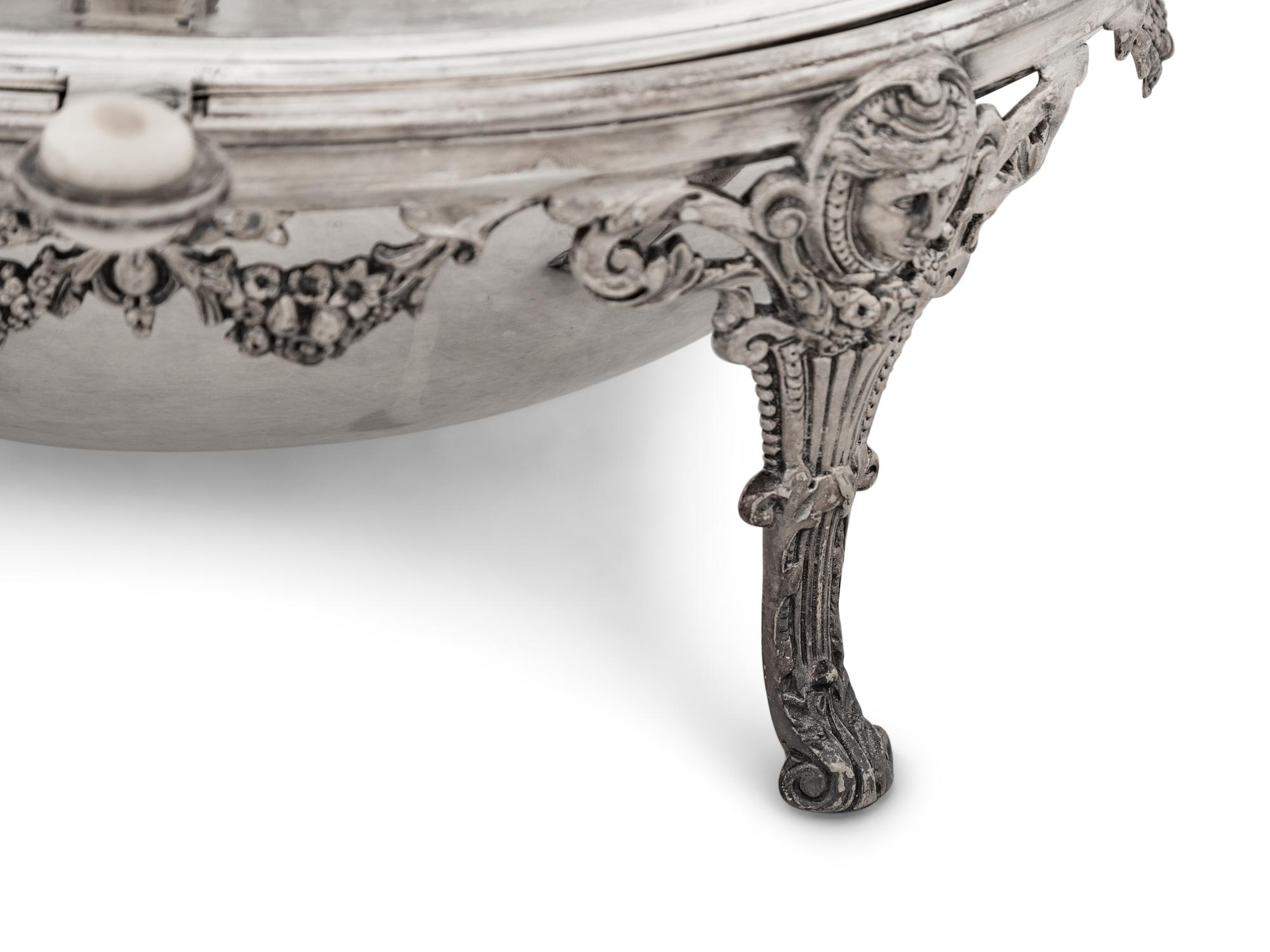 A Group of English Five Silver-Plate Serving Pieces