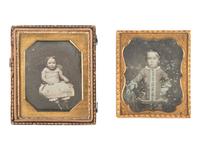 [EARLY PHOTOGRAPHY]. 30 daguerreotypes of children in sixth plate cases.