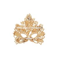 HENRY DUNAY, YELLOW GOLD AND DIAMOND MASK BROOCH