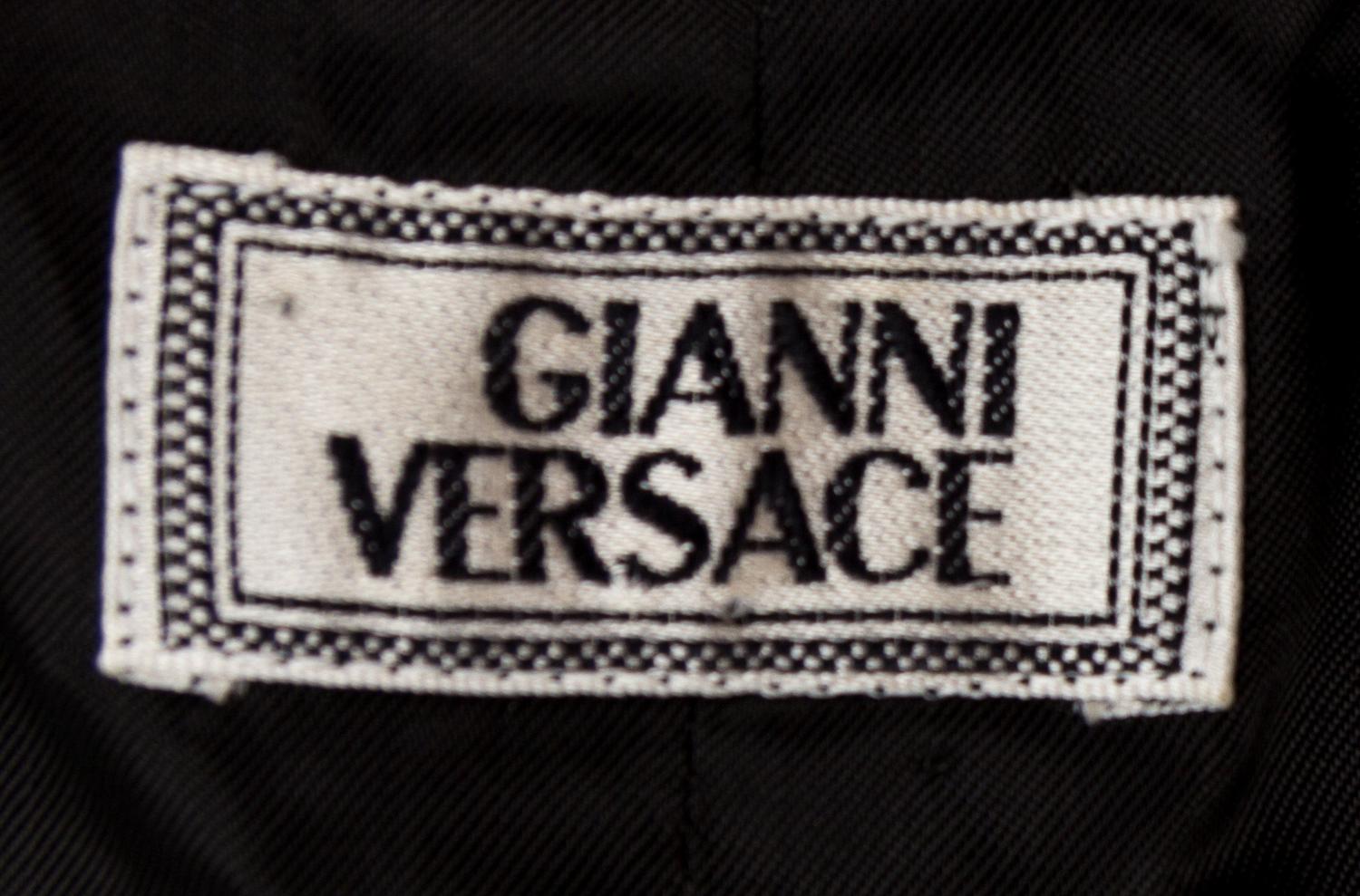 A Gianni Versace Black Wool Vest, Size 46.