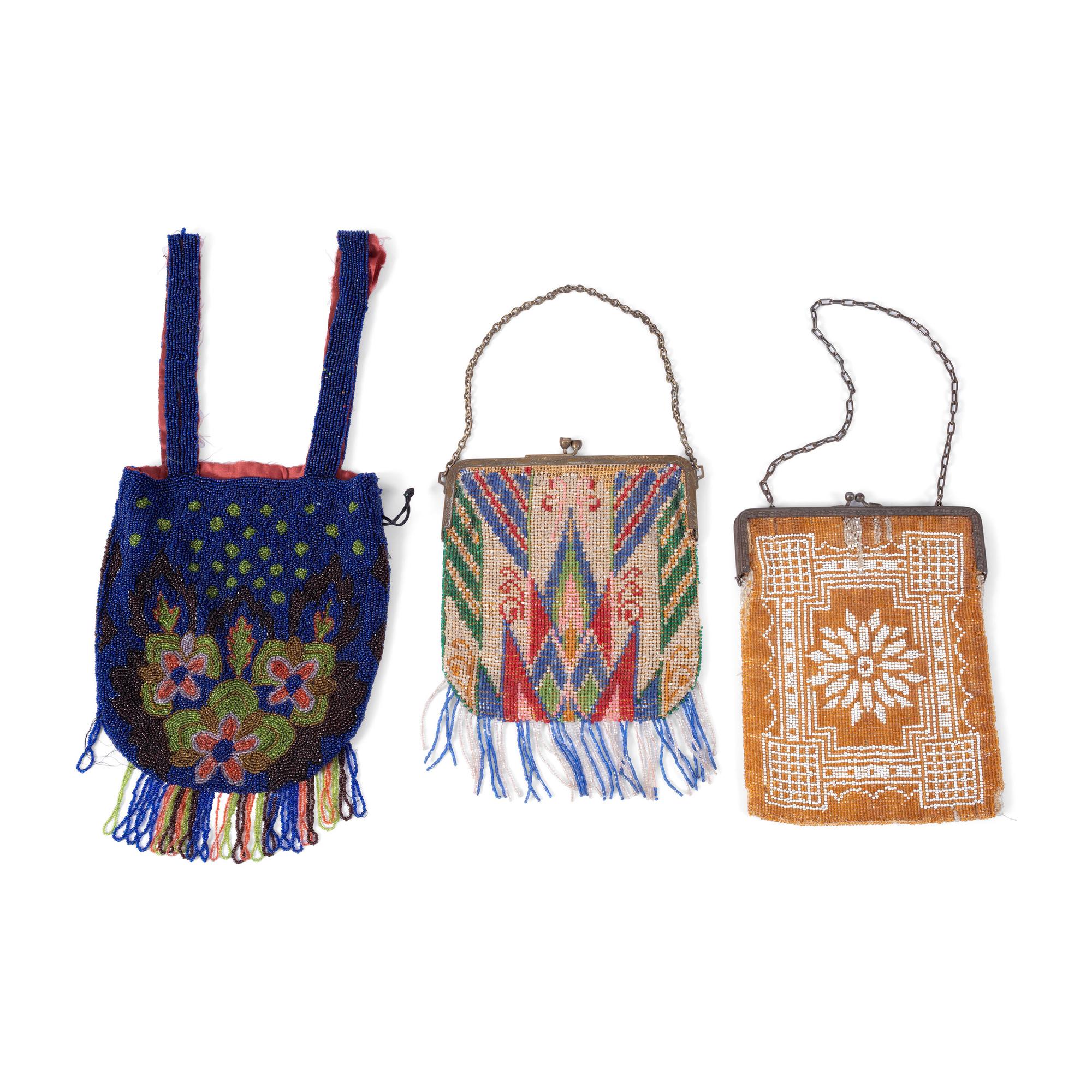 Eight Art Deco Beaded Purses