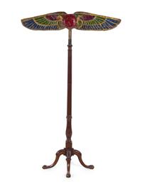 An Egyptian Revival Papier-Mâché Staff Head