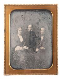 [EARLY PHOTOGRAPHY]. 2 Full plate daguerreotypes and 2 half plate daguerreotypes in same case