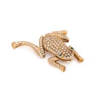DIAMOND FROG BROOCH
