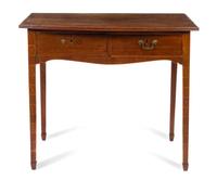 A Regency Style Mahogany Writing Table Height 29 x width 21 x depth 33 3/4 inches. — 19TH CENTURY