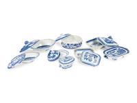 A Group of Canton Blue and White Porcelain Serving Articles